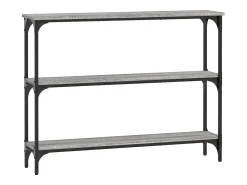 Mesa consola madera de ingeniería gris Sonoma 100x22,5x75 cm
