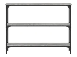 Mesa consola madera de ingeniería gris Sonoma 100x22,5x75 cm