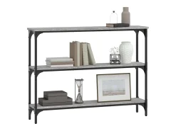 Mesa consola madera de ingeniería gris Sonoma 100x22,5x75 cm