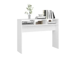 Mesa consola madera de ingeniería blanco 105x30x80 cm ES973567