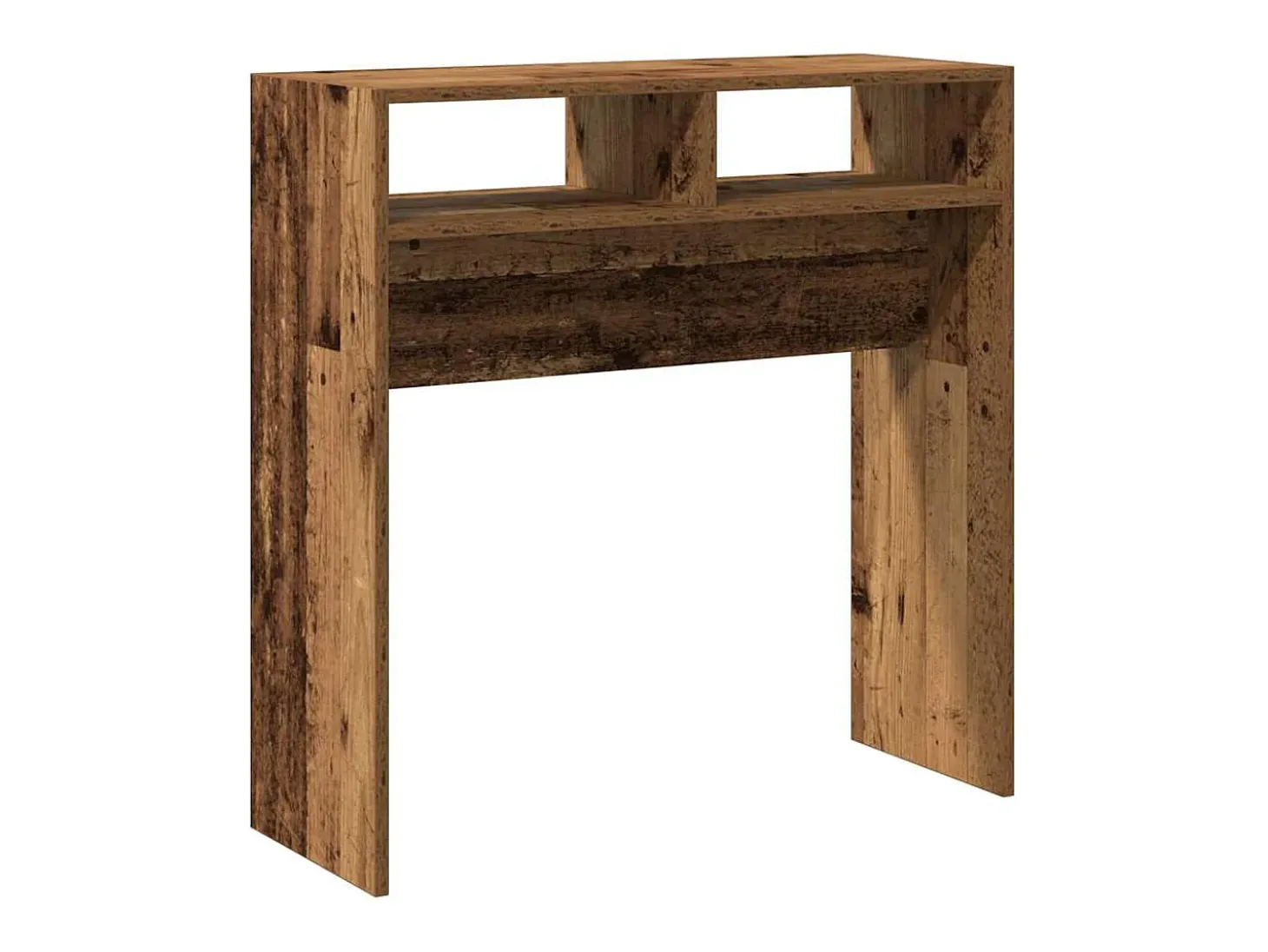 Mesa consola madera de ingeniería envejecida 78x30x80 cm