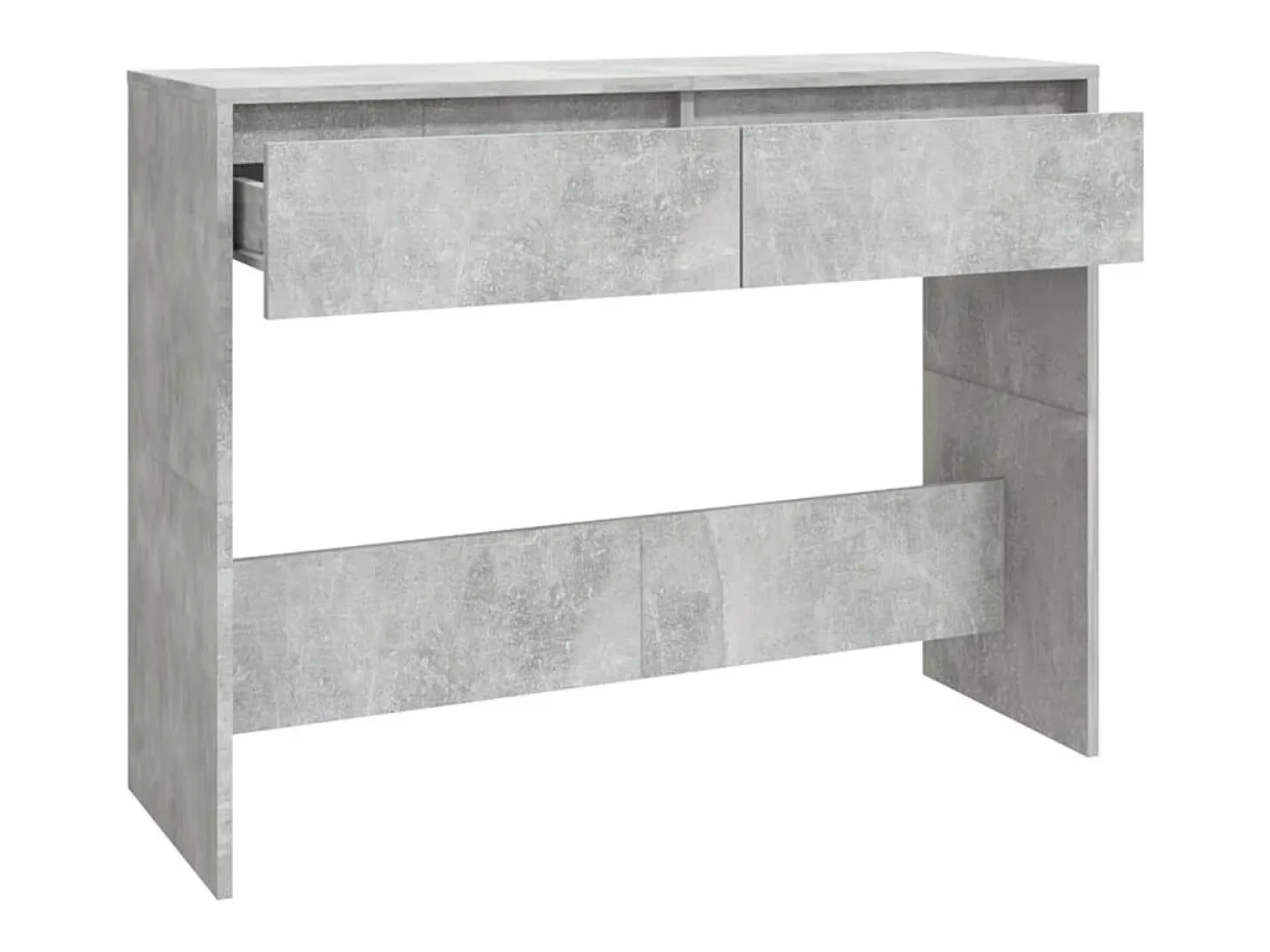 Mesa consola madera de ingeniería gris hormigón 100x35x76,5 cm