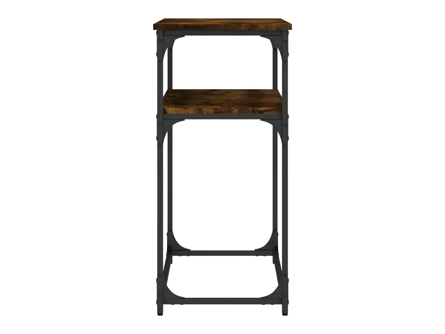 Mesa consola madera de ingeniería roble ahumado 100x35,5x75 cm