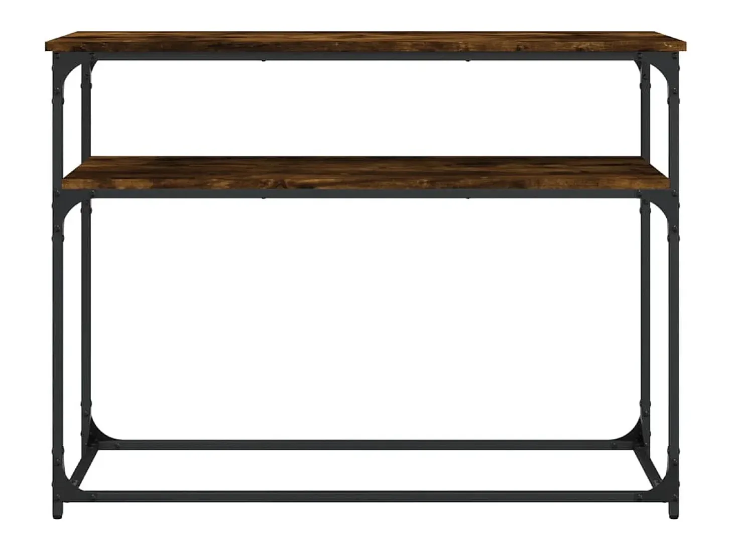 Mesa consola madera de ingeniería roble ahumado 100x35,5x75 cm
