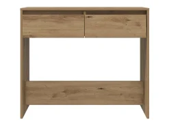 Mesa consola madera de ingeniería roble artesanal 89x41x76,5 cm