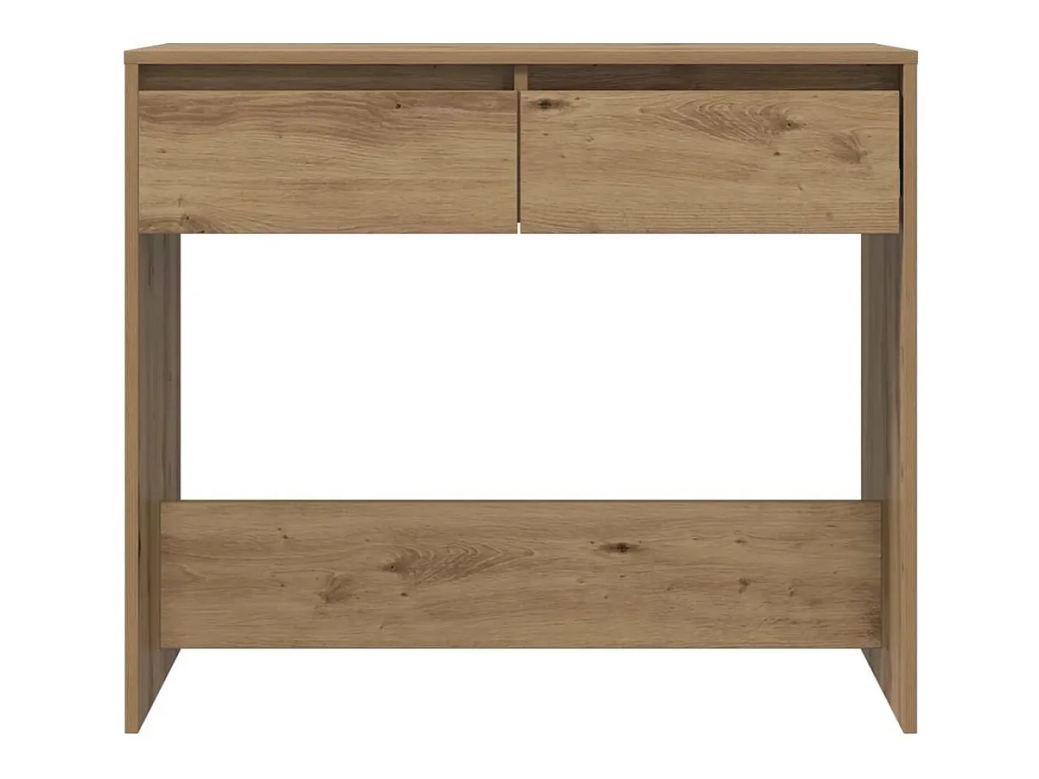 Mesa consola madera de ingeniería roble artesanal 89x41x76,5 cm