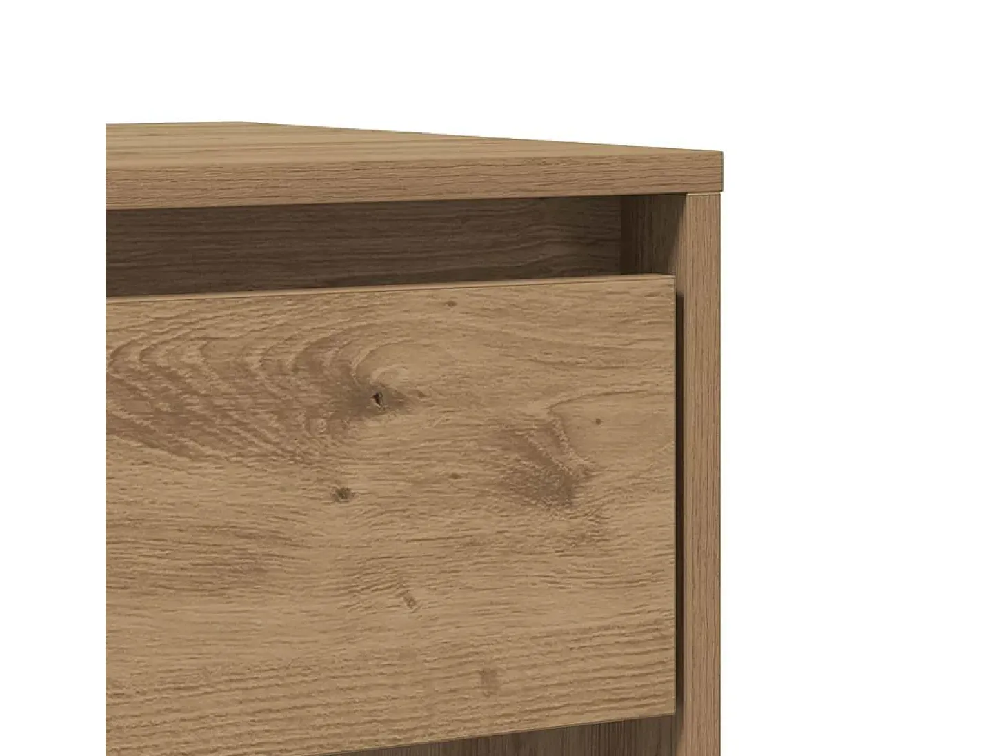 Mesa consola madera de ingeniería roble artesanal 89x41x76,5 cm