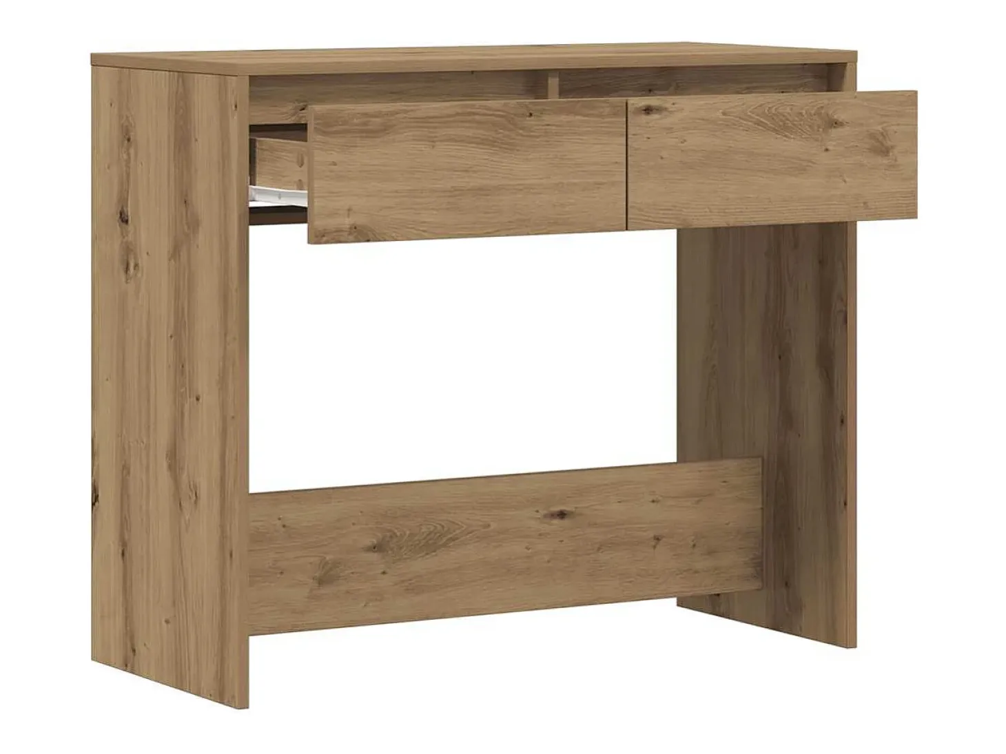 Mesa consola madera de ingeniería roble artesanal 89x41x76,5 cm