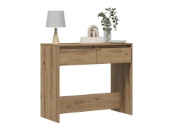 Mesa consola madera de ingeniería roble artesanal 89x41x76,5 cm
