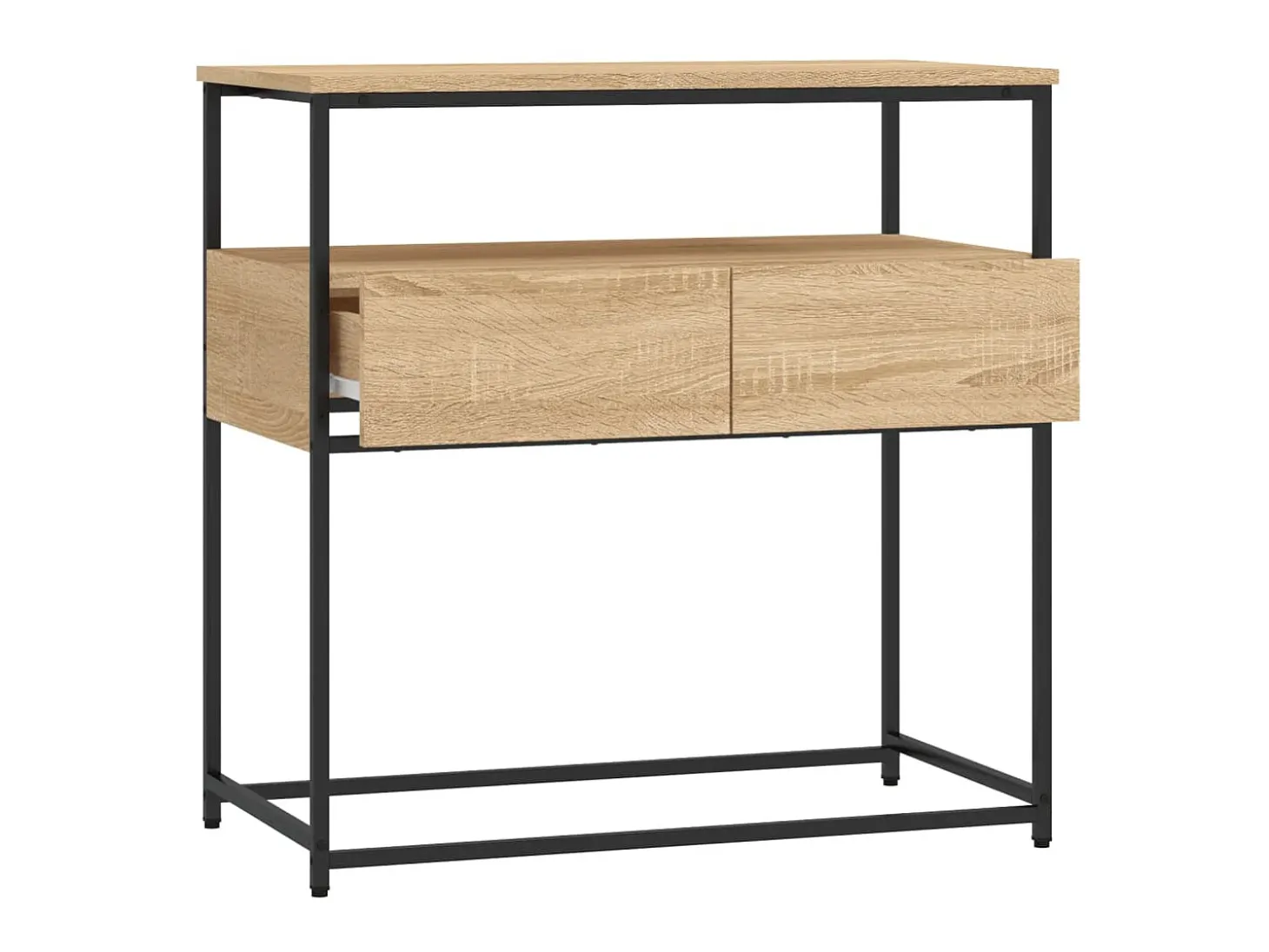 Mesa consola madera de ingeniería roble Sonoma 75x40x75 cm ES507627