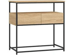 Mesa consola madera de ingeniería roble Sonoma 75x40x75 cm ES507627