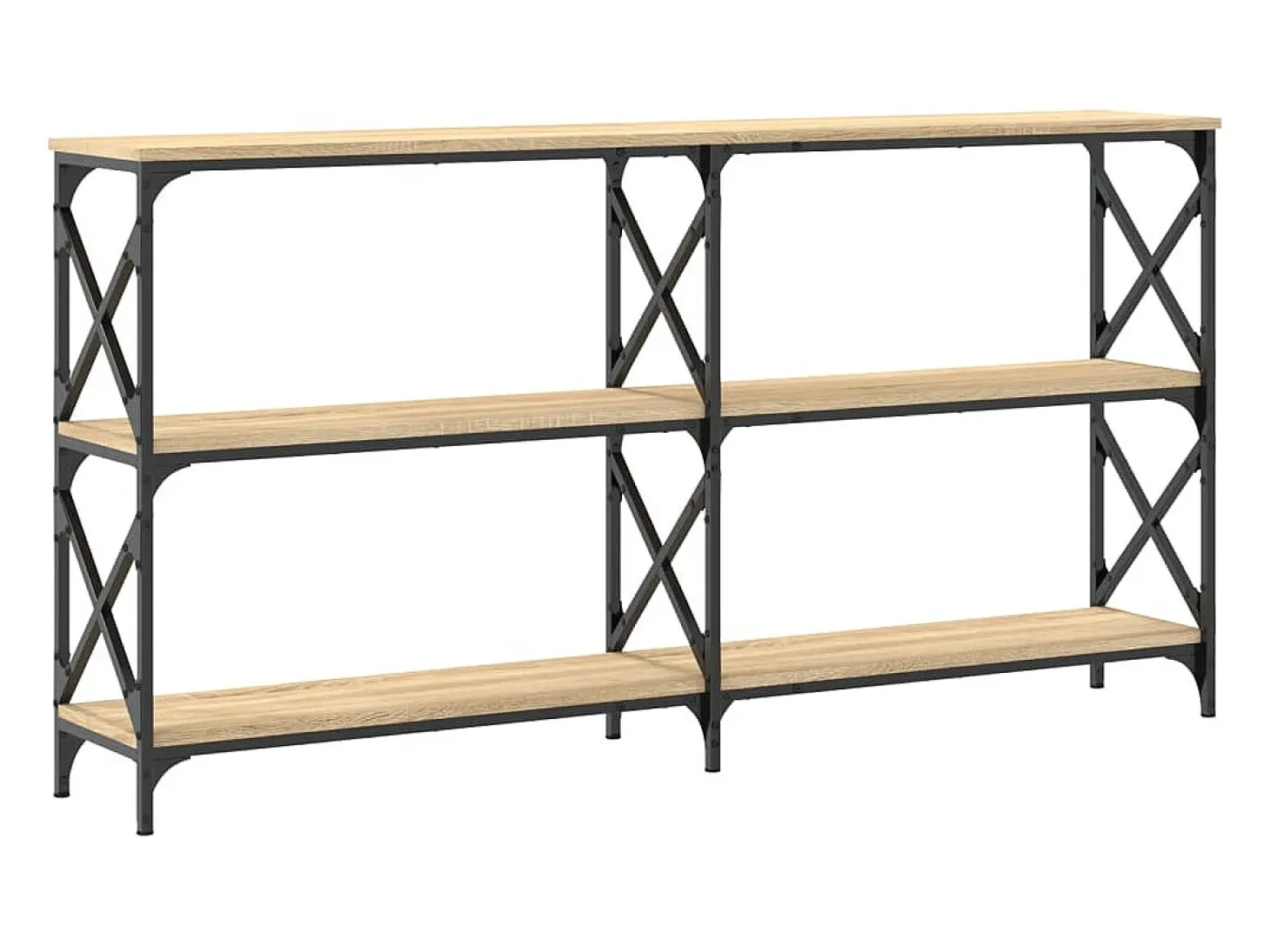 Mesa consola madera de ingeniería roble Sonoma 156x28x80,5 cm