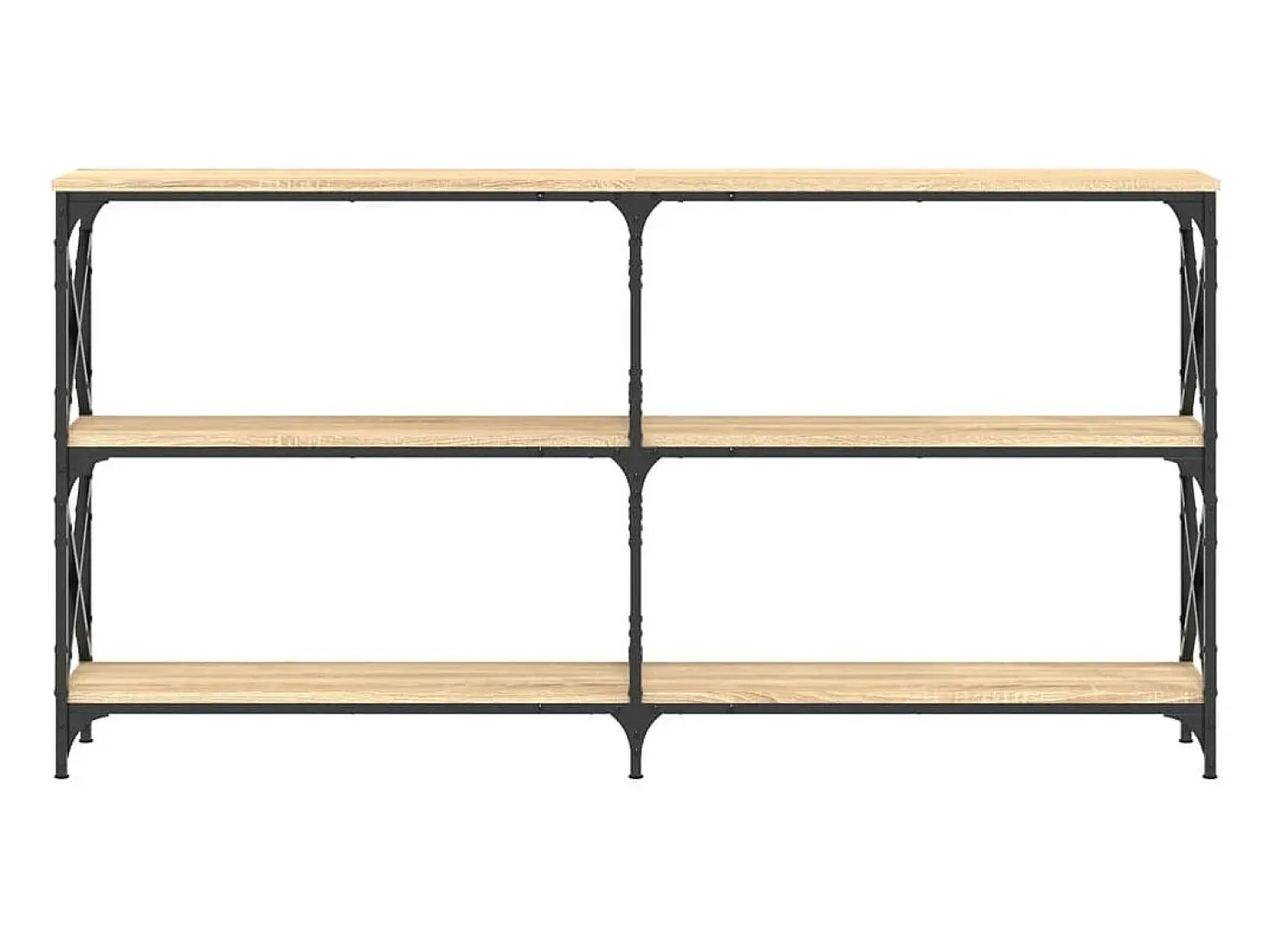 Mesa consola madera de ingeniería roble Sonoma 156x28x80,5 cm