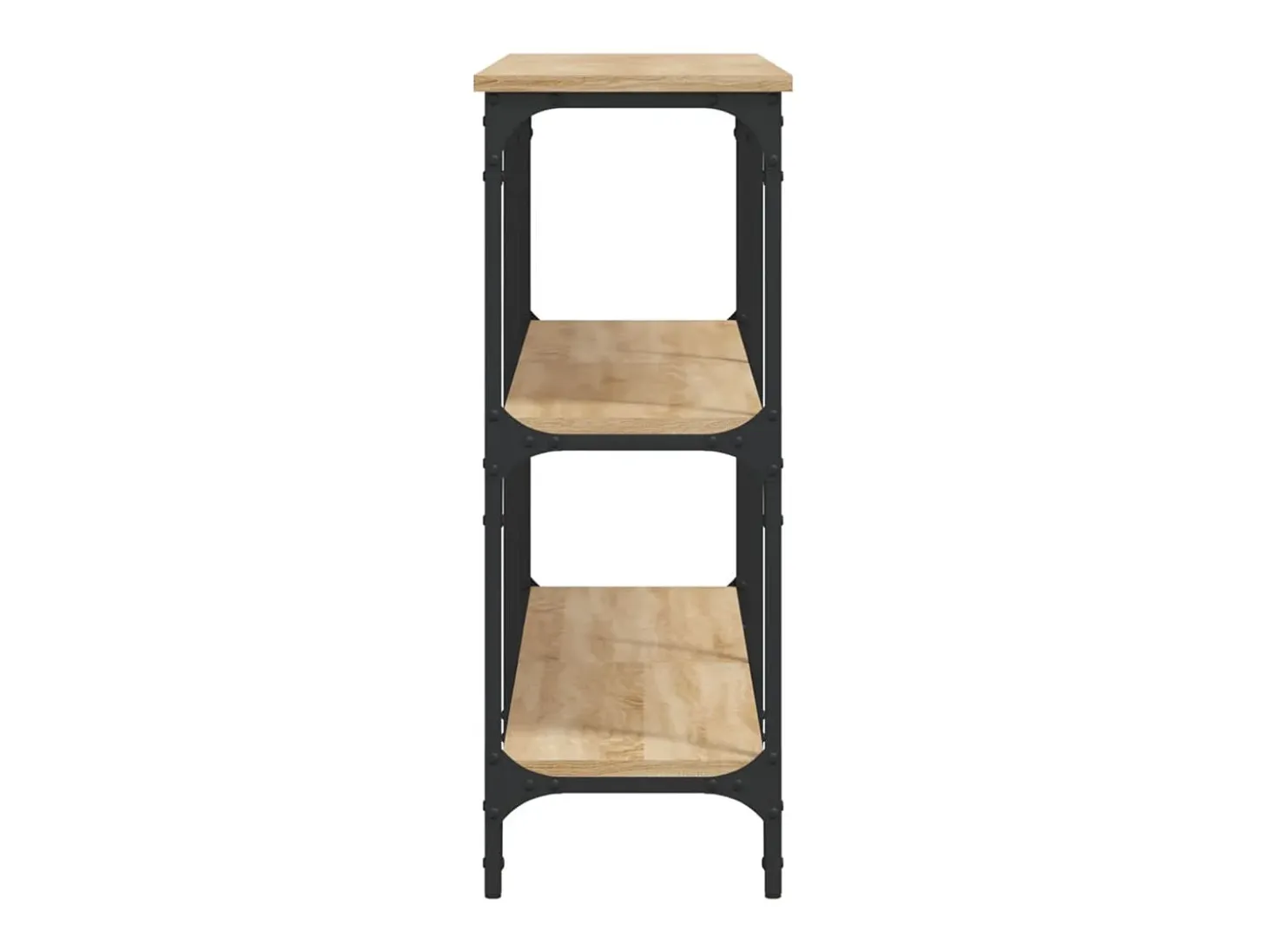Mesa consola madera de ingeniería roble Sonoma 150x29x75 cm ES519270