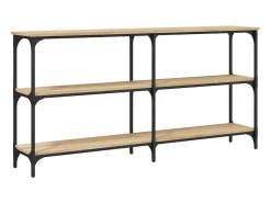 Mesa consola madera de ingeniería roble Sonoma 150x29x75 cm ES519270