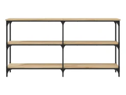 Mesa consola madera de ingeniería roble Sonoma 150x29x75 cm ES519270