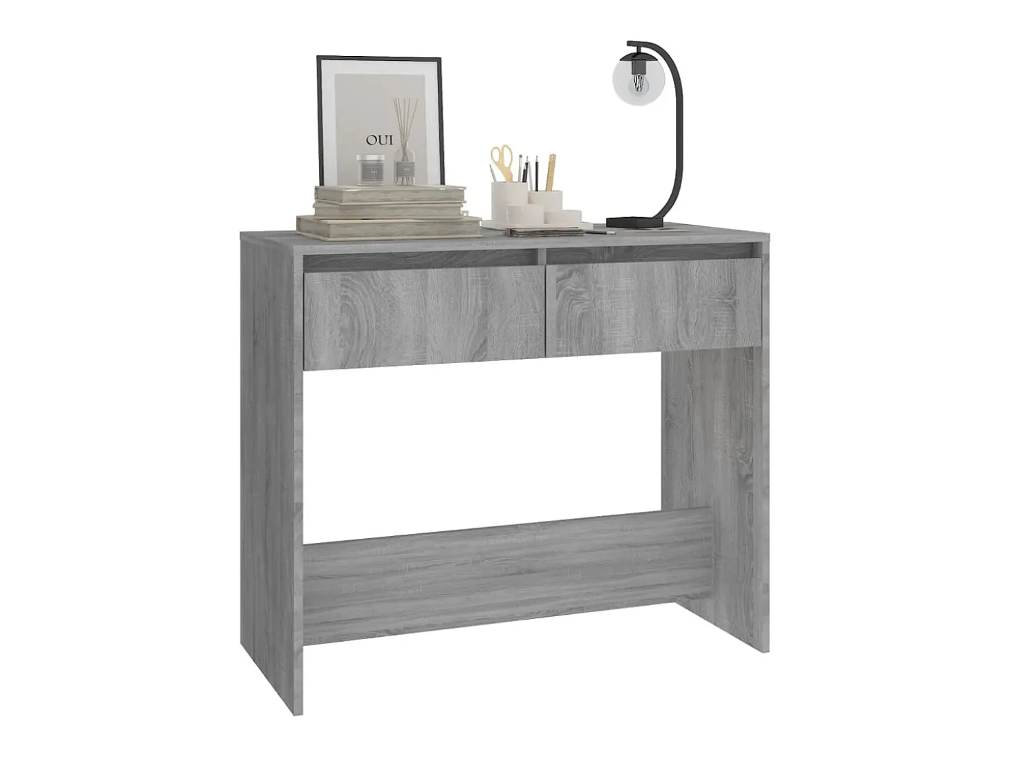 Mesa consola madera de ingeniería gris Sonoma 89x41x76,5 cm