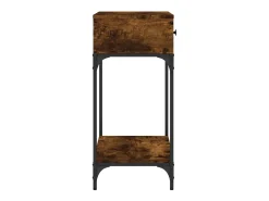 Mesa consola madera de ingeniería roble ahumado 75x34,5x75 cm