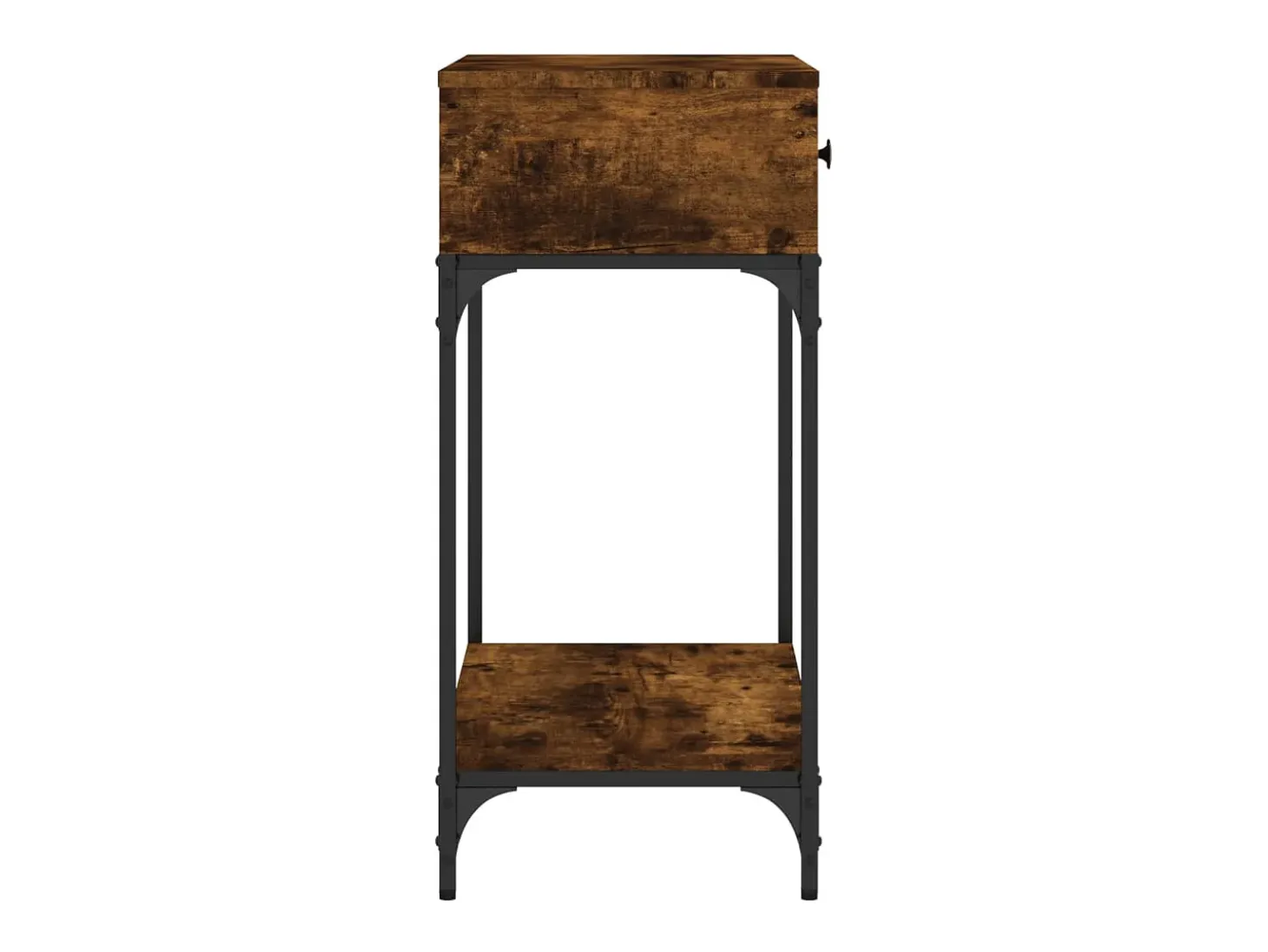 Mesa consola madera de ingeniería roble ahumado 75x34,5x75 cm