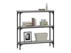 Mesa consola madera de ingeniería gris Sonoma 75x22,5x75 cm