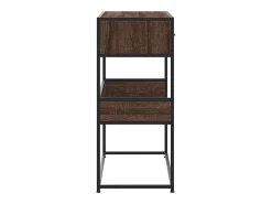 Mesa consola madera de ingeniería marrón roble 90x35x80 cm
