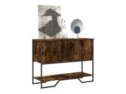 Mesa consola madera de ingeniería roble ahumado 100x35x74,5 cm