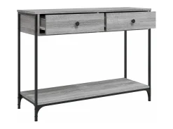 Mesa consola madera de ingeniería gris Sonoma 100x34,5x75 cm