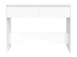 Mesa consola madera de ingeniería blanca 100x35x76,5 cm