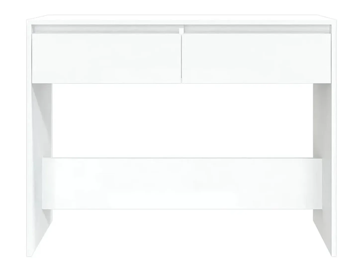 Mesa consola madera de ingeniería blanca 100x35x76,5 cm