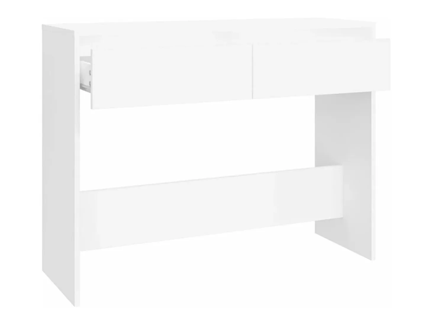 Mesa consola madera de ingeniería blanca 100x35x76,5 cm