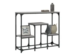 Mesa consola madera de ingeniería gris Sonoma 89,5x28x76 cm