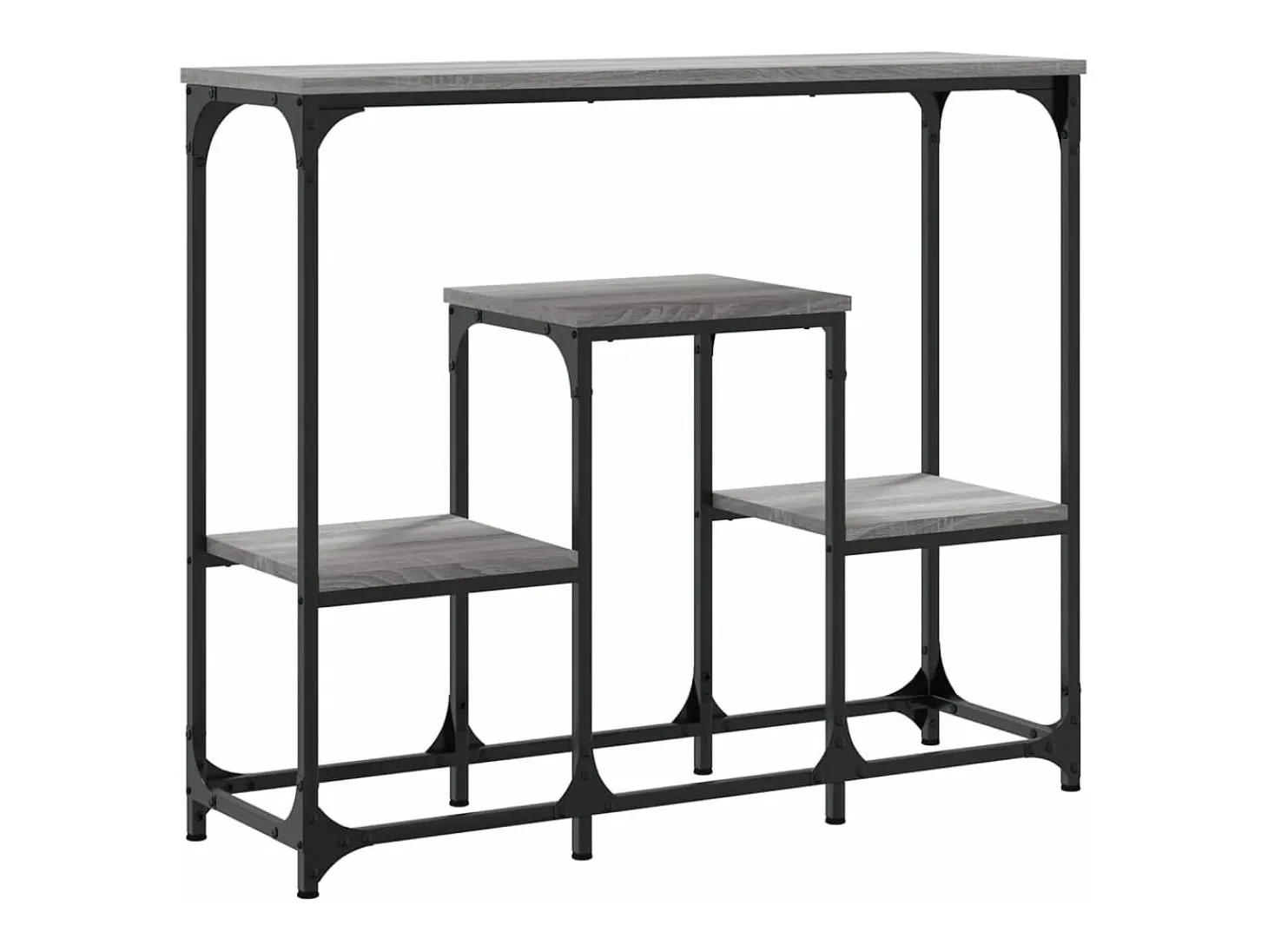 Mesa consola madera de ingeniería gris Sonoma 89,5x28x76 cm