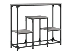 Mesa consola madera de ingeniería gris Sonoma 89,5x28x76 cm