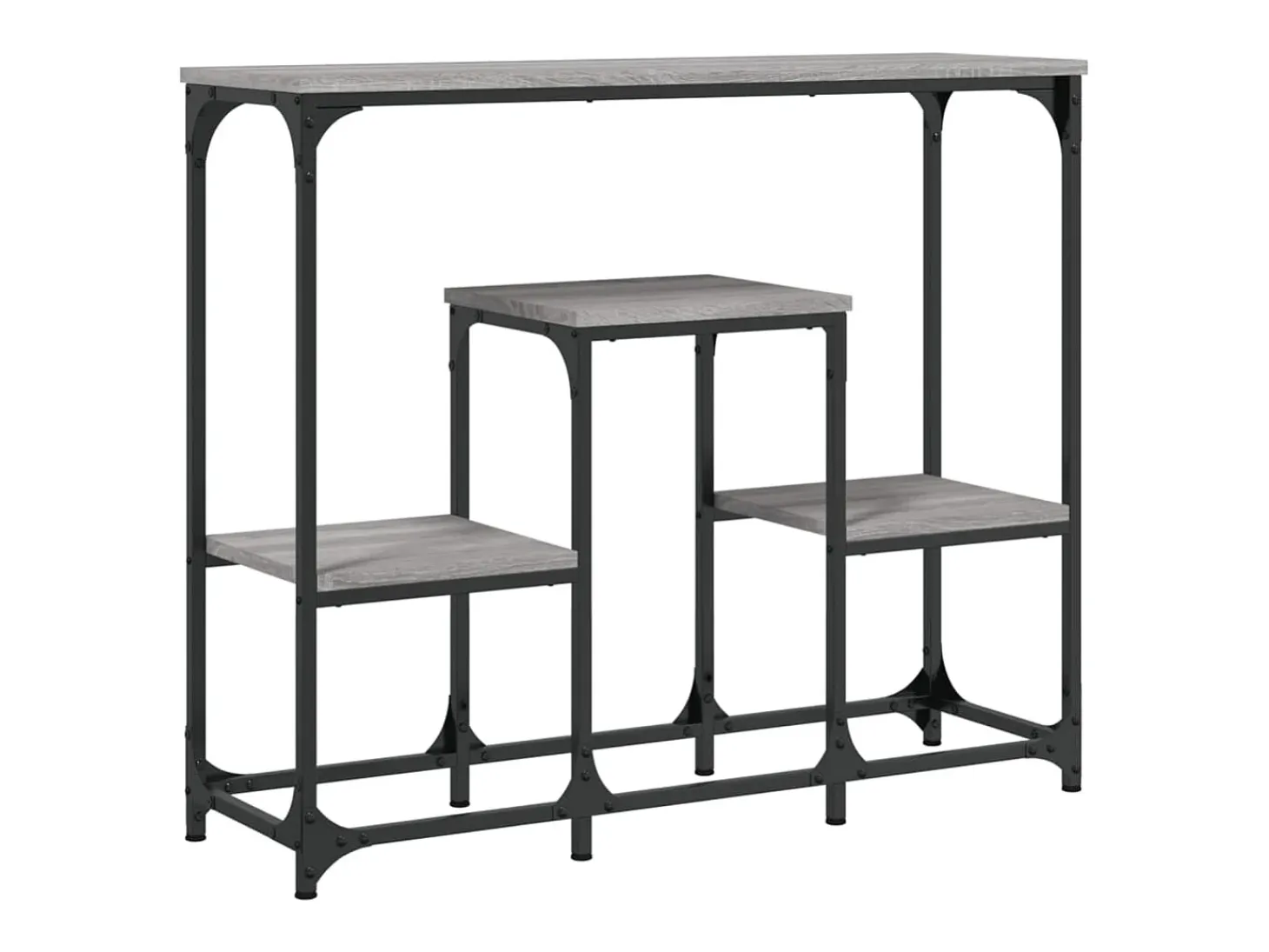 Mesa consola madera de ingeniería gris Sonoma 89,5x28x76 cm