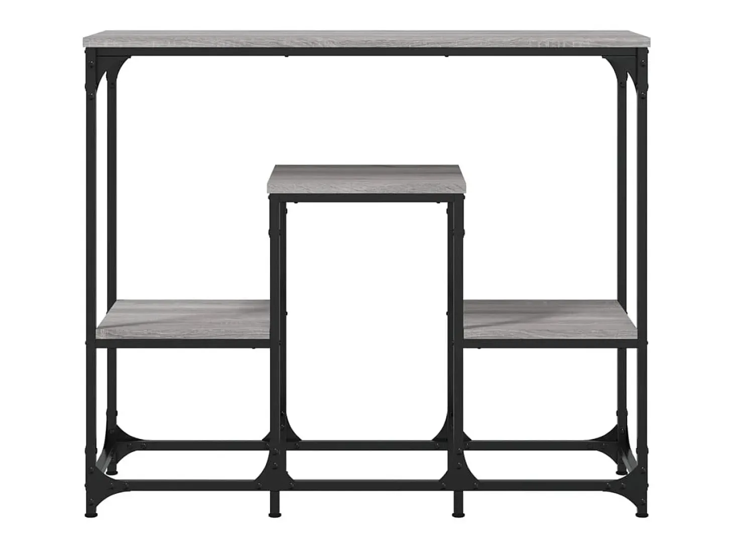 Mesa consola madera de ingeniería gris Sonoma 89,5x28x76 cm