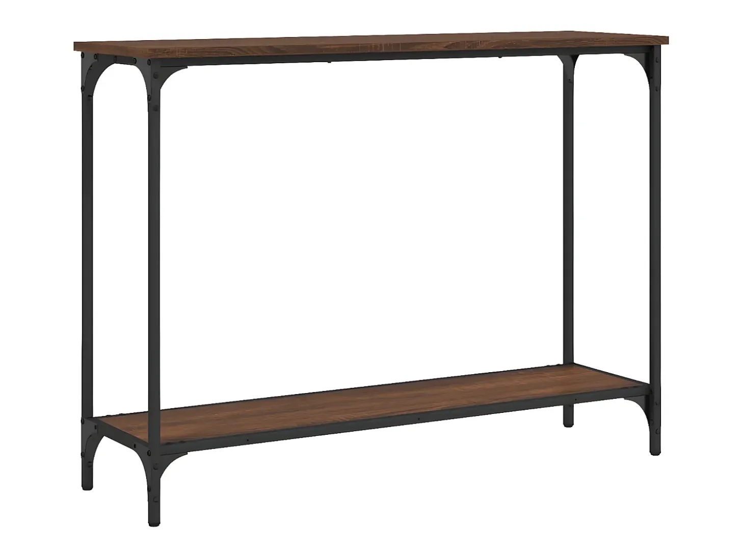 Mesa consola madera de ingeniería marrón roble 101x30,5x75 cm ES167252