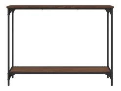 Mesa consola madera de ingeniería marrón roble 101x30,5x75 cm ES167252