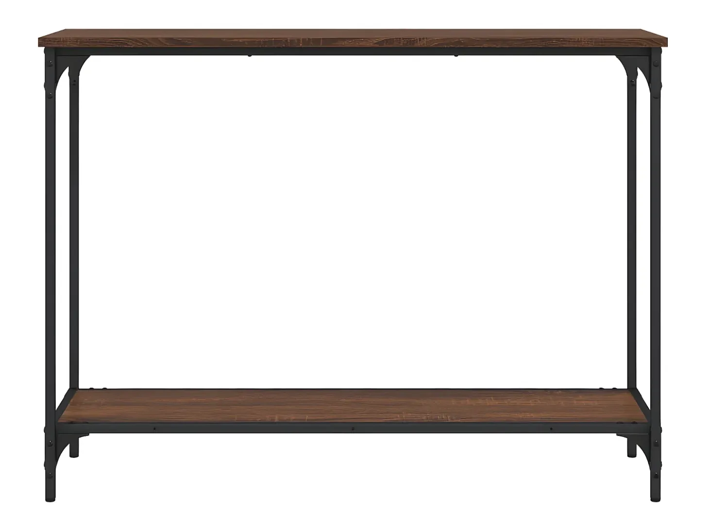 Mesa consola madera de ingeniería marrón roble 101x30,5x75 cm ES167252
