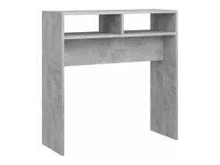 Mesa consola madera de ingeniería gris hormigón 78x30x80 cm ES187644