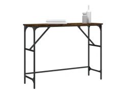 Mesa consola madera de ingeniería roble ahumado 100x32x75 cm ES222810