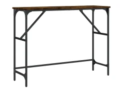 Mesa consola madera de ingeniería roble ahumado 100x32x75 cm ES222810