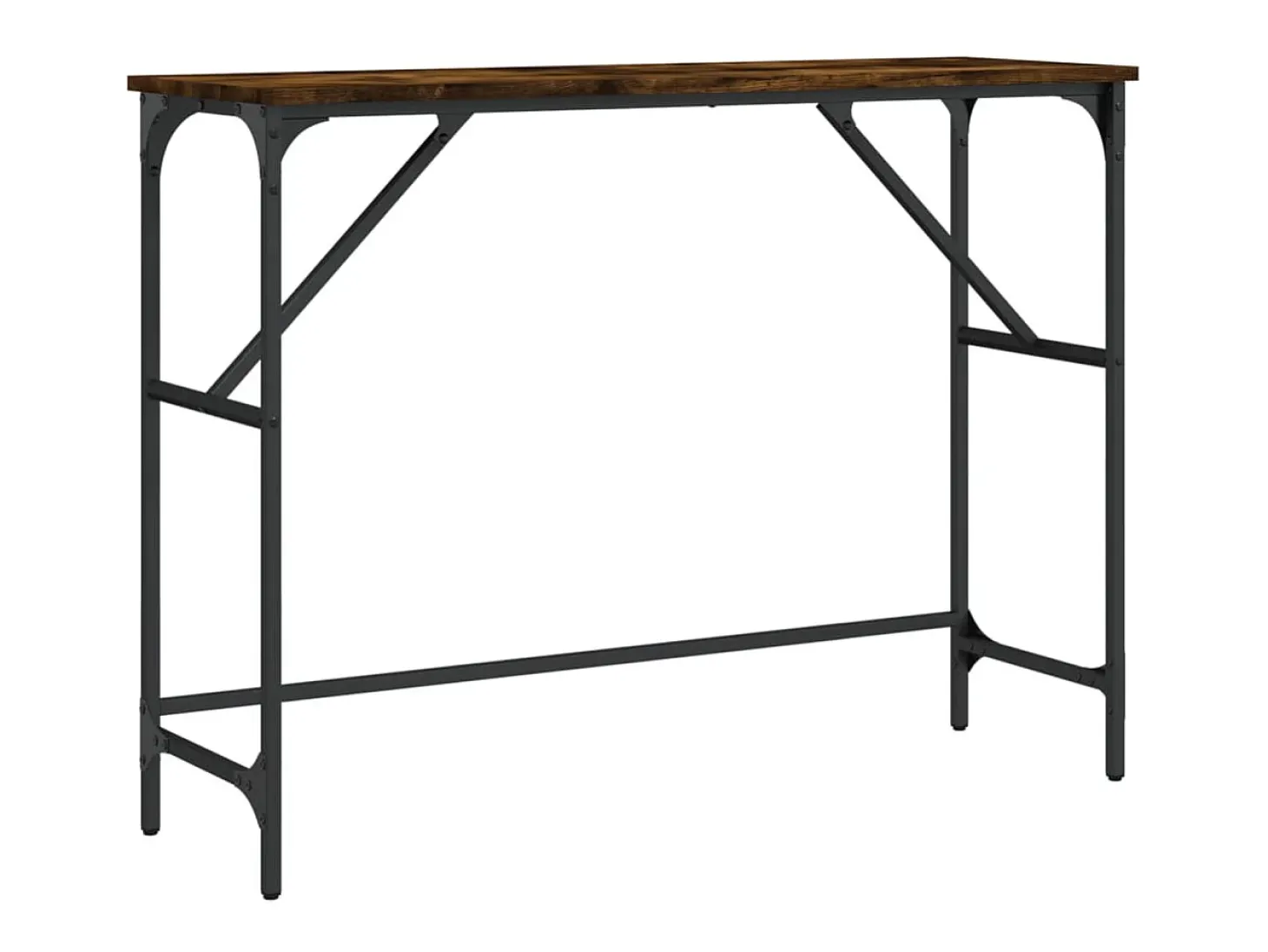 Mesa consola madera de ingeniería roble ahumado 100x32x75 cm ES222810