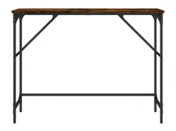 Mesa consola madera de ingeniería roble ahumado 100x32x75 cm ES222810