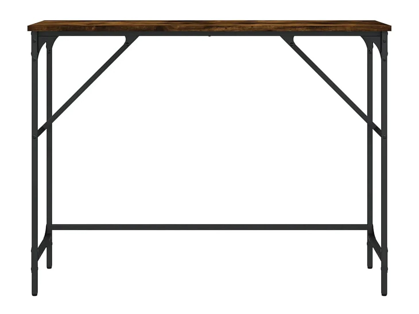 Mesa consola madera de ingeniería roble ahumado 100x32x75 cm ES222810