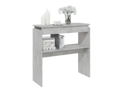 Mesa consola madera de ingeniería gris 80x30x80 cm ES691438