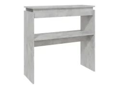 Mesa consola madera de ingeniería gris 80x30x80 cm ES691438