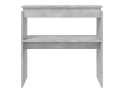 Mesa consola madera de ingeniería gris 80x30x80 cm ES691438