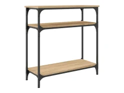 Mesa consola madera de ingeniería roble Sonoma 75x29x75 cm