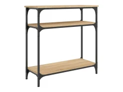 Mesa consola madera de ingeniería roble Sonoma 75x29x75 cm