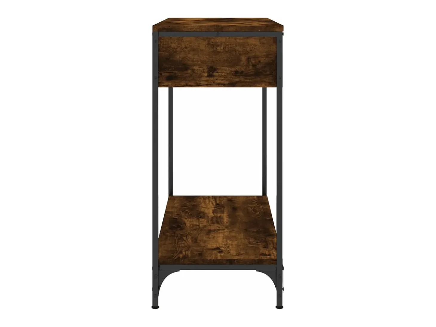 Mesa consola madera de ingeniería roble ahumado 75x34,5x75 cm